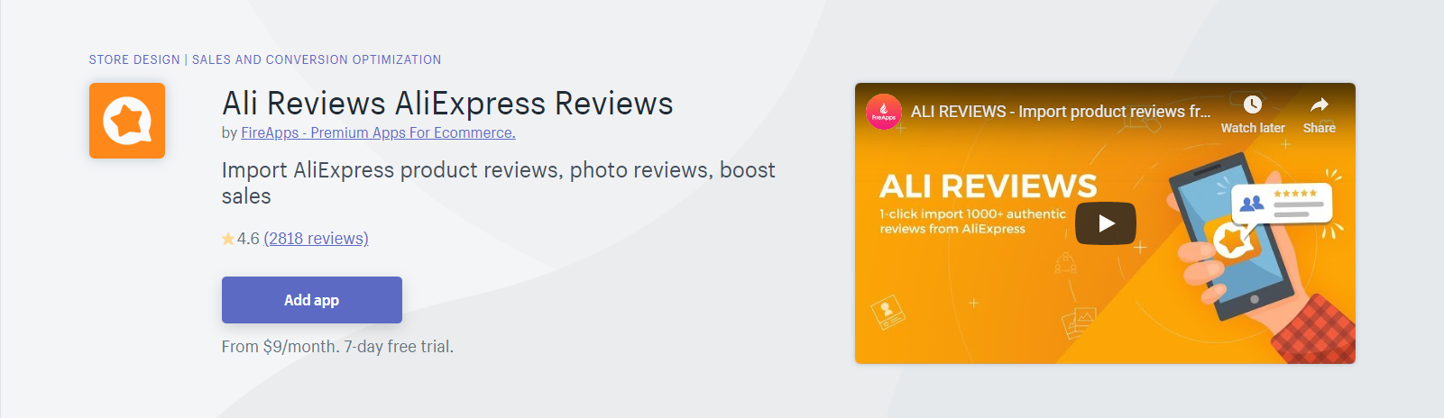 Ali Reviews Shopify App