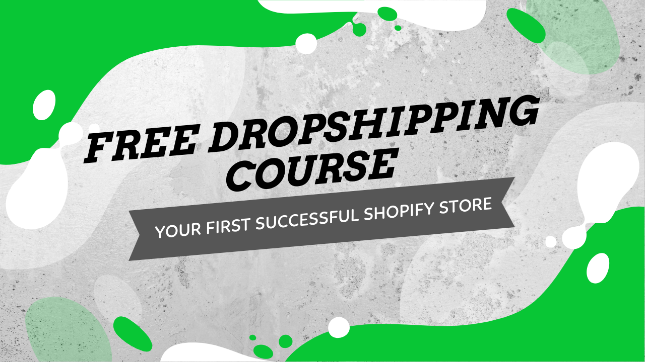 Free Dropshipping Course How To Build Your First Shopify Store