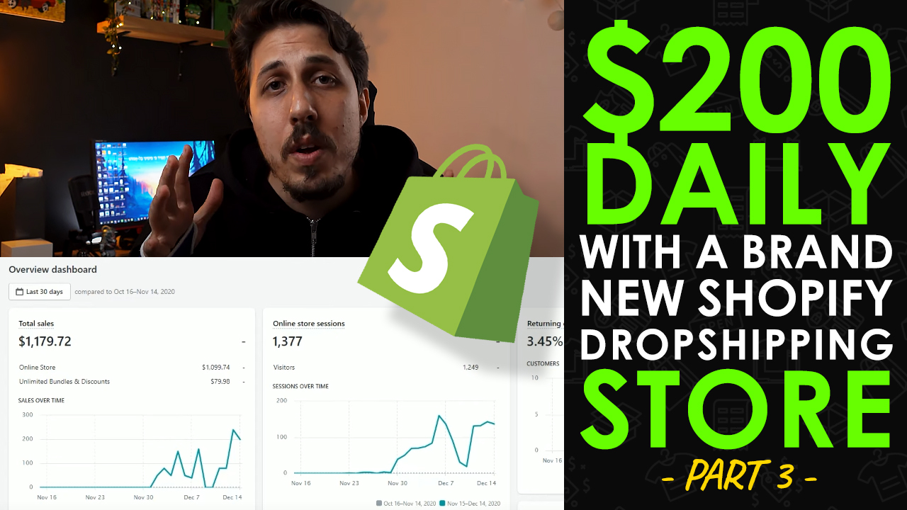 $200 Daily With A Brand New Shopify Dropshipping Store - One-Product Dropshipping Store Course [New Video]