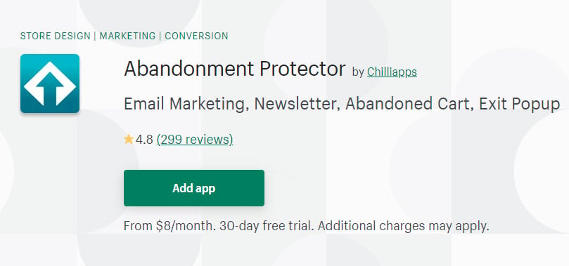 Abandonment Protector Shopify App