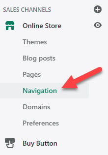 online store navigation