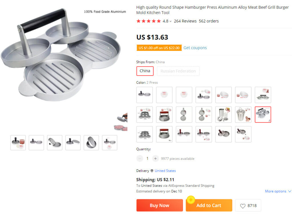 burger press aliexpress double