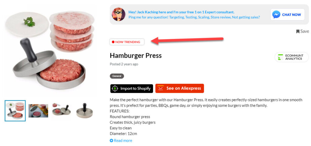 burger press trending badge