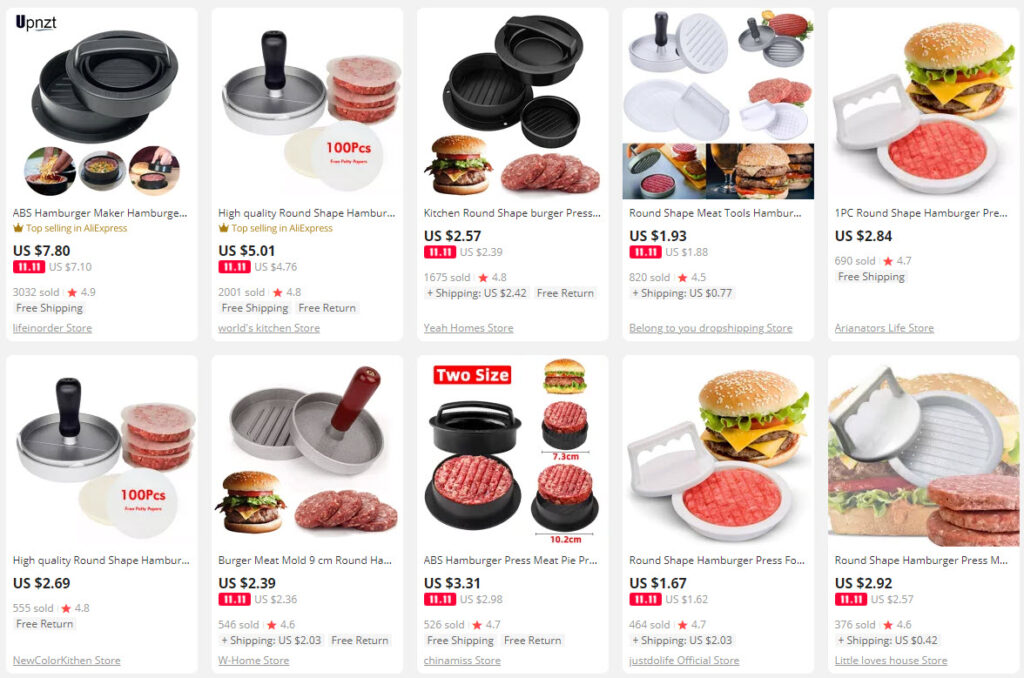 Hamburger press aliexpress search results