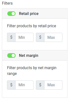 Ecomhunt alerts custom filters