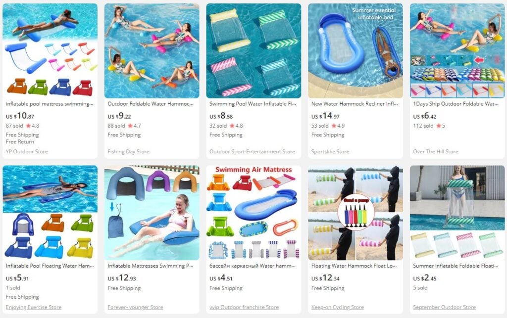 Aliexpress Swimming Pool & Outdoor Water Toys and Gadgets