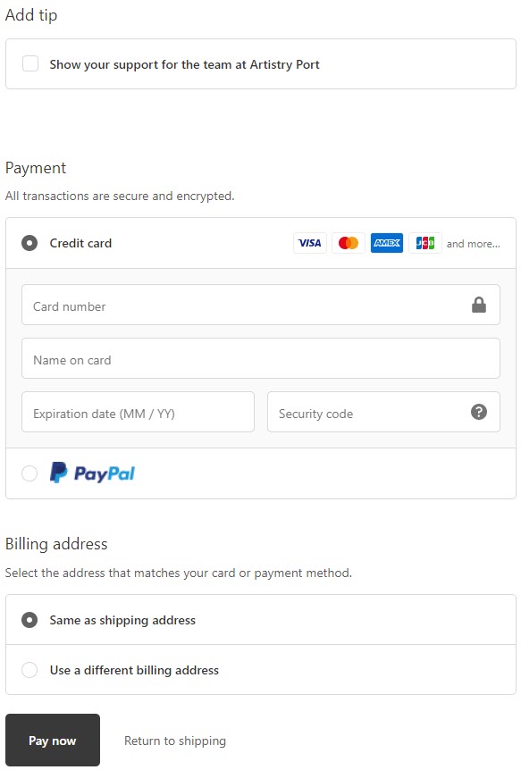 chess figurine checkout payment page