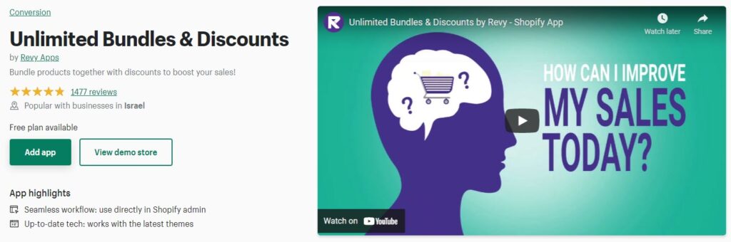 Unlimited Bundles and Discounts Shopify app