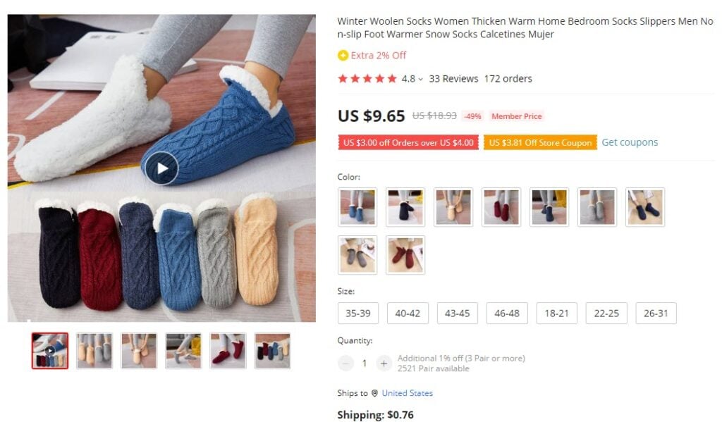 warm winter socks aliexpress