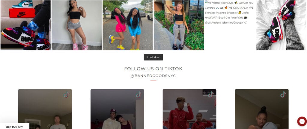 tiktok instagram shopify theme widgets