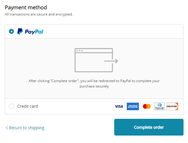 shopify payment page