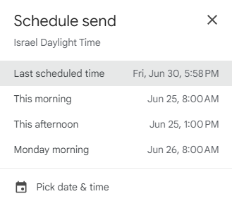 schedule gmail