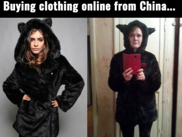 Buying clothes online from China meme