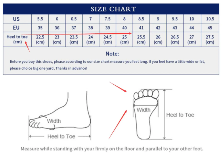 Aliexpress Winter Boots Sizing Chart