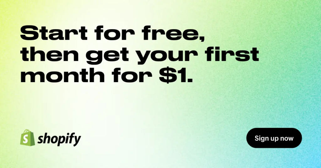 $1 Free Trial Shopify